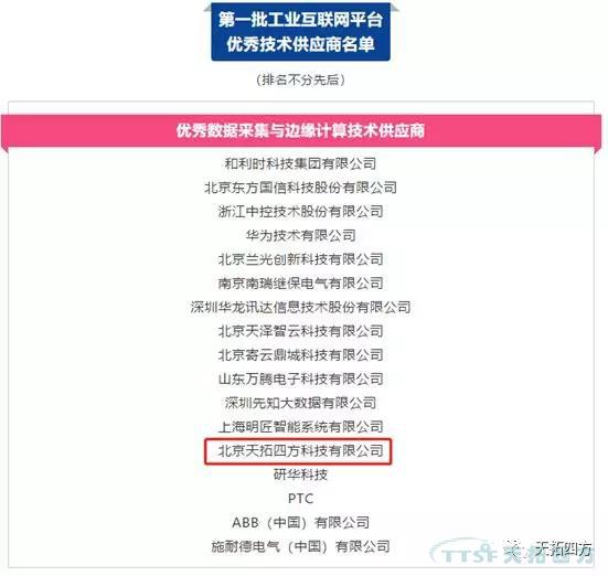 喜讯，乐发lv平台四方入选第一批工业互联网平台优秀技术供应商